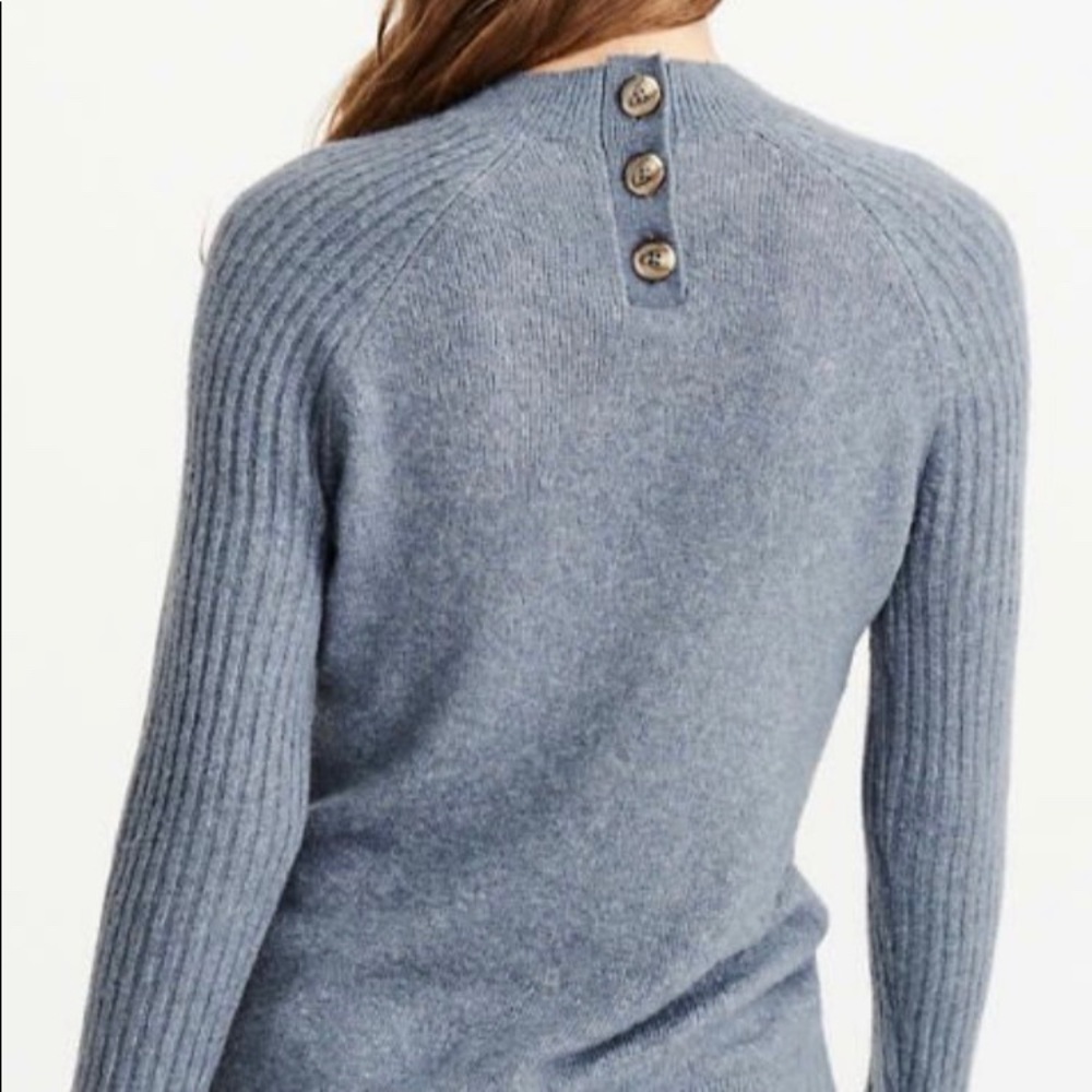 Mockneck Sweater with Buttons